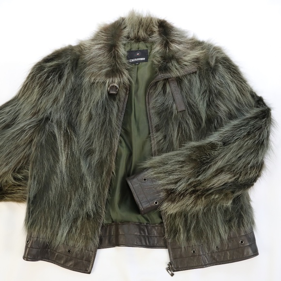 LEATHER AND FUR JACKET - Picture 1 of 9